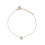 Bracciale Rue des mille con iniziale in argento rosato e zirconi BRZ-011 INIZ [11ddc144]