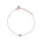 Bracciale Rue des mille con iniziale in argento rosato e zirconi BRZ-011 INIZ [c8fb8249]