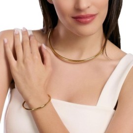 Bracciale bangle in acciaio dorato Kidult [c04489a9]