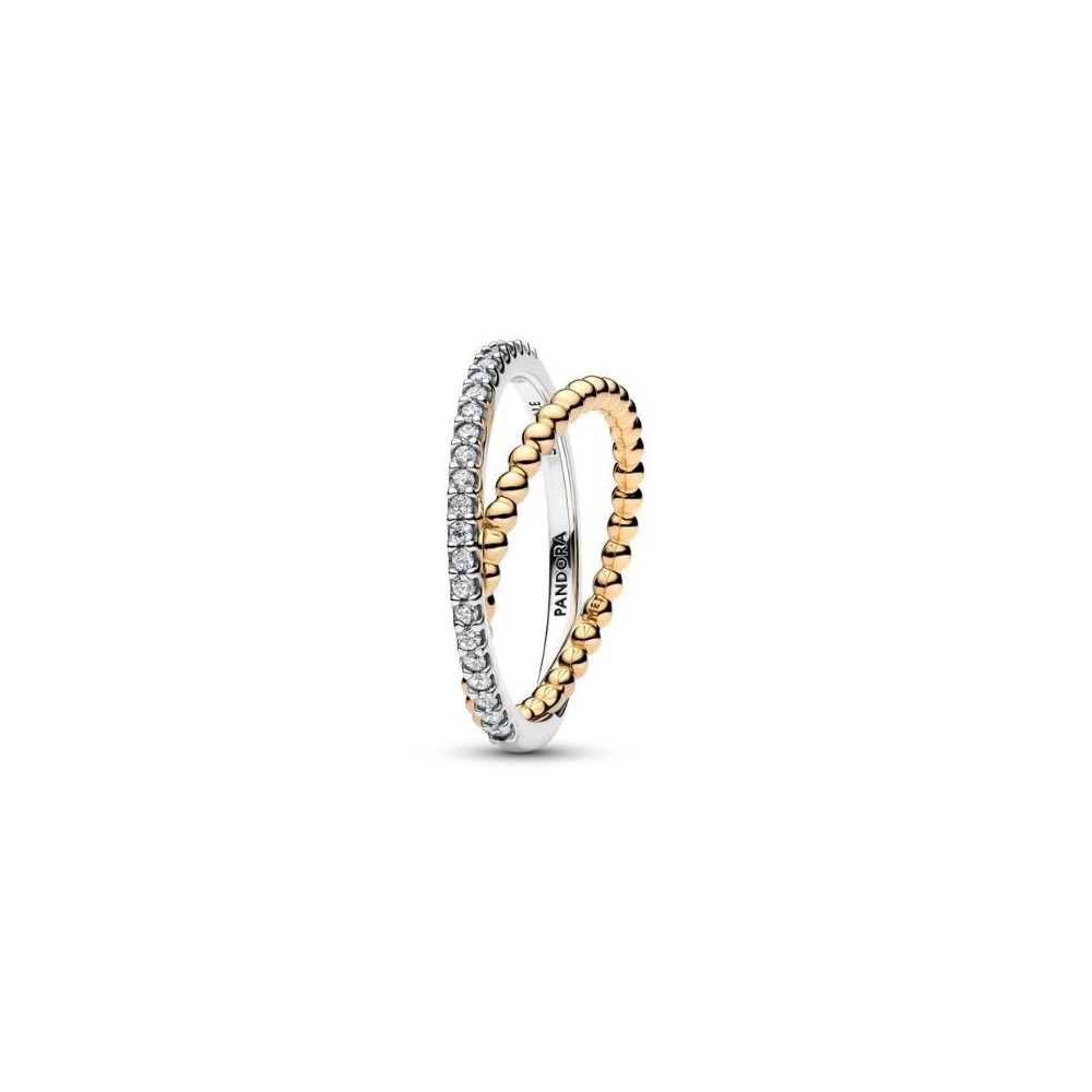 Anello Fascia Intrecciata Sfere e Pave [c5b8b8f1]