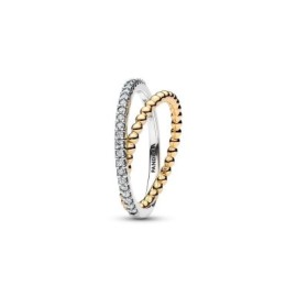 Anello Fascia Intrecciata Sfere e Pave [c5b8b8f1]