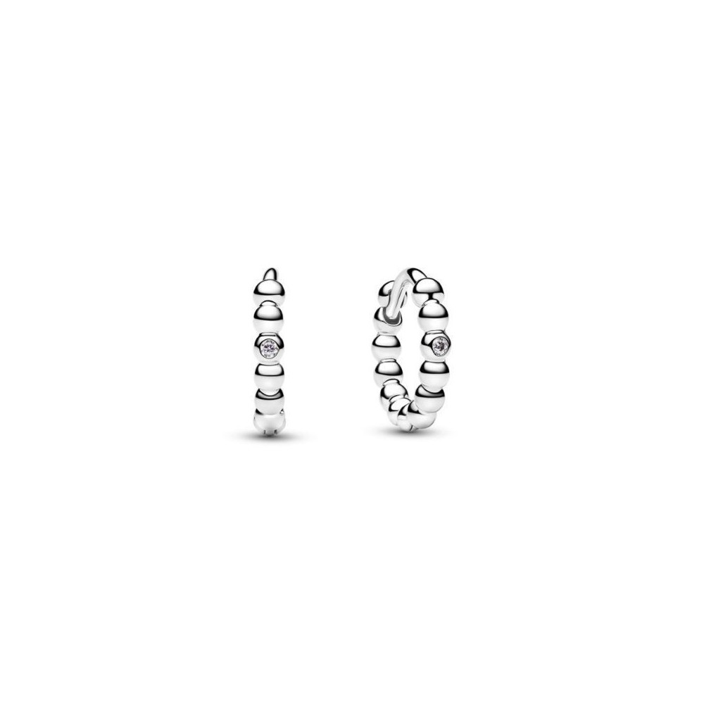 Orecchini Cerchi Piccoli Sfere con Punto Luce [ae463aed]