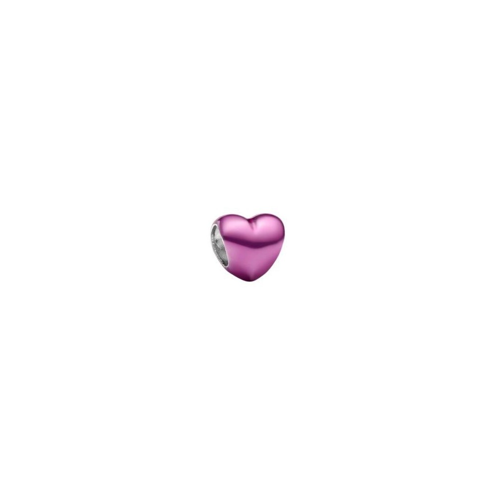 Mini Charm Cuore effetto metallico rosa [ea7b5b87]