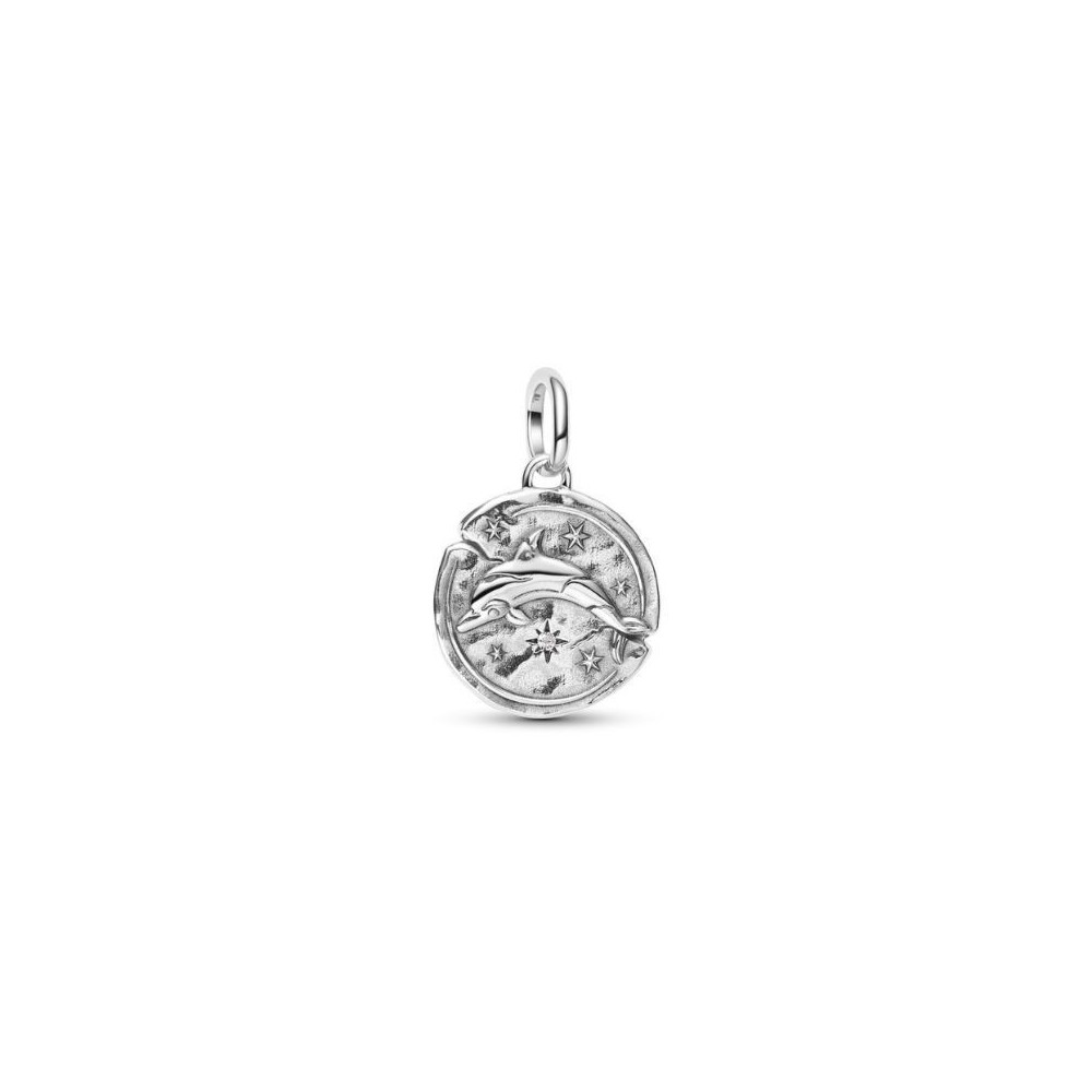 Charm Medallion Delfino Audaces Fortuna Iuvat [6dd78386]