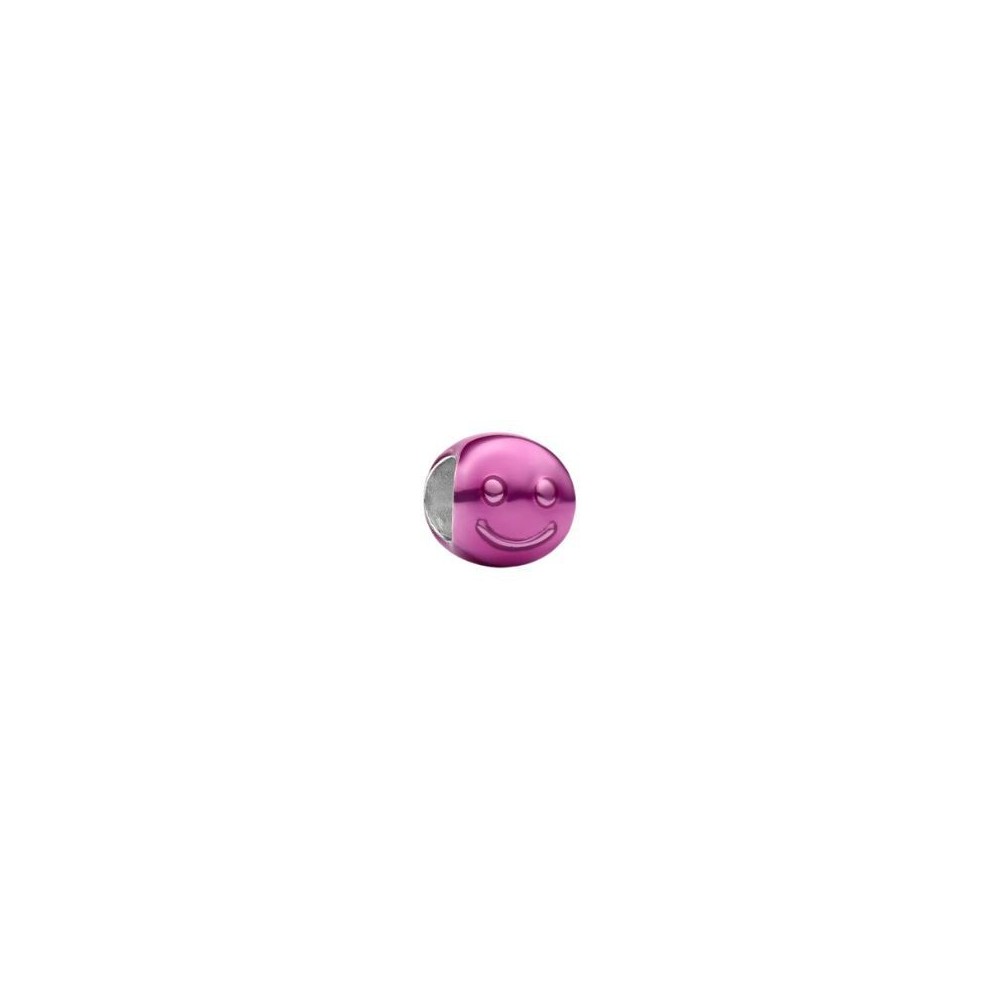 Mini Charm Smile effetto metallico rosa [e2292b54]