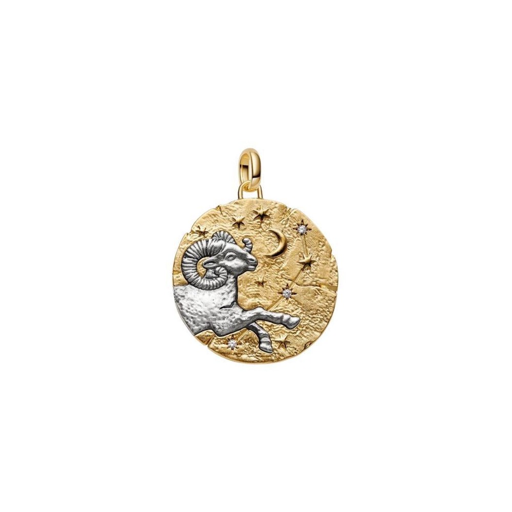 Charm Medallion XL Ariete Acta Non Verba [1851f9b7]
