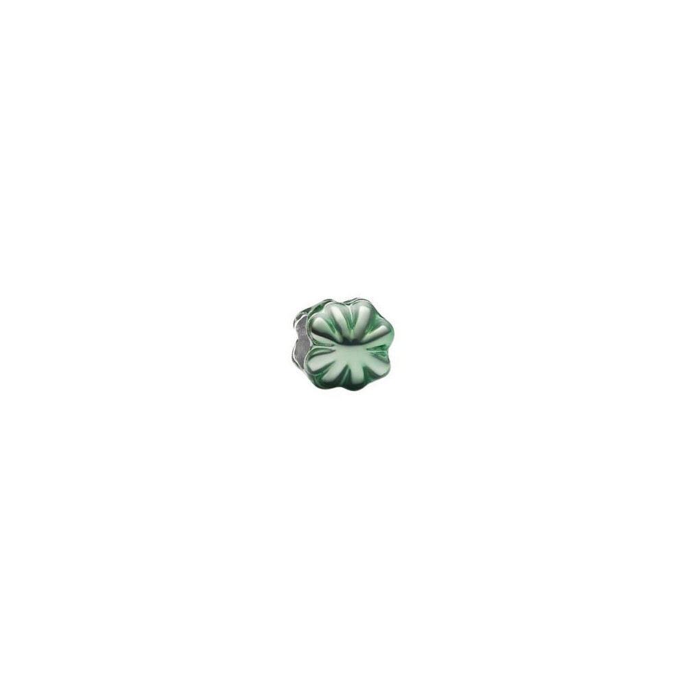 Mini Charm Quadrifoglio effetto metallico verde [79379152]