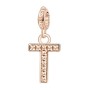 Charm Rosato Lettera T [df3bd1d2]