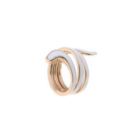 Anello Damiani Eden Oro Ceramica Bianca [1b55518d]