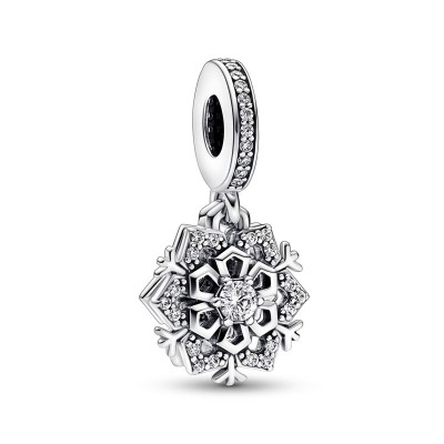 Charm doppio fiocco di neve scintillante [b3834757]