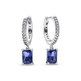 Orecchini Cerchi Pavè e pietre blu [c4cfa74c]