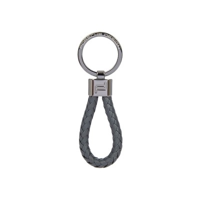 Portachiavi in pelle intrecciato grigio OKY8807.004 [9d7c6a5c]