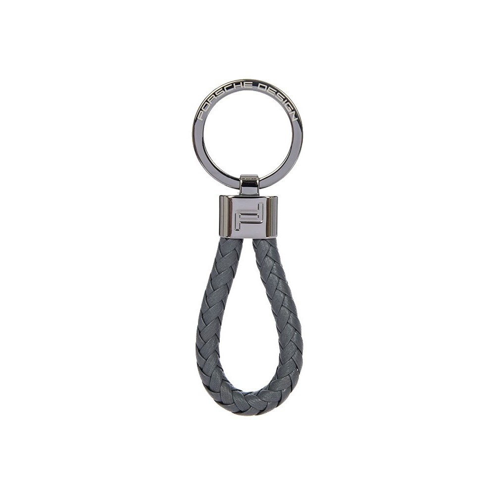 Portachiavi in pelle intrecciato grigio OKY8807.004 [9d7c6a5c]