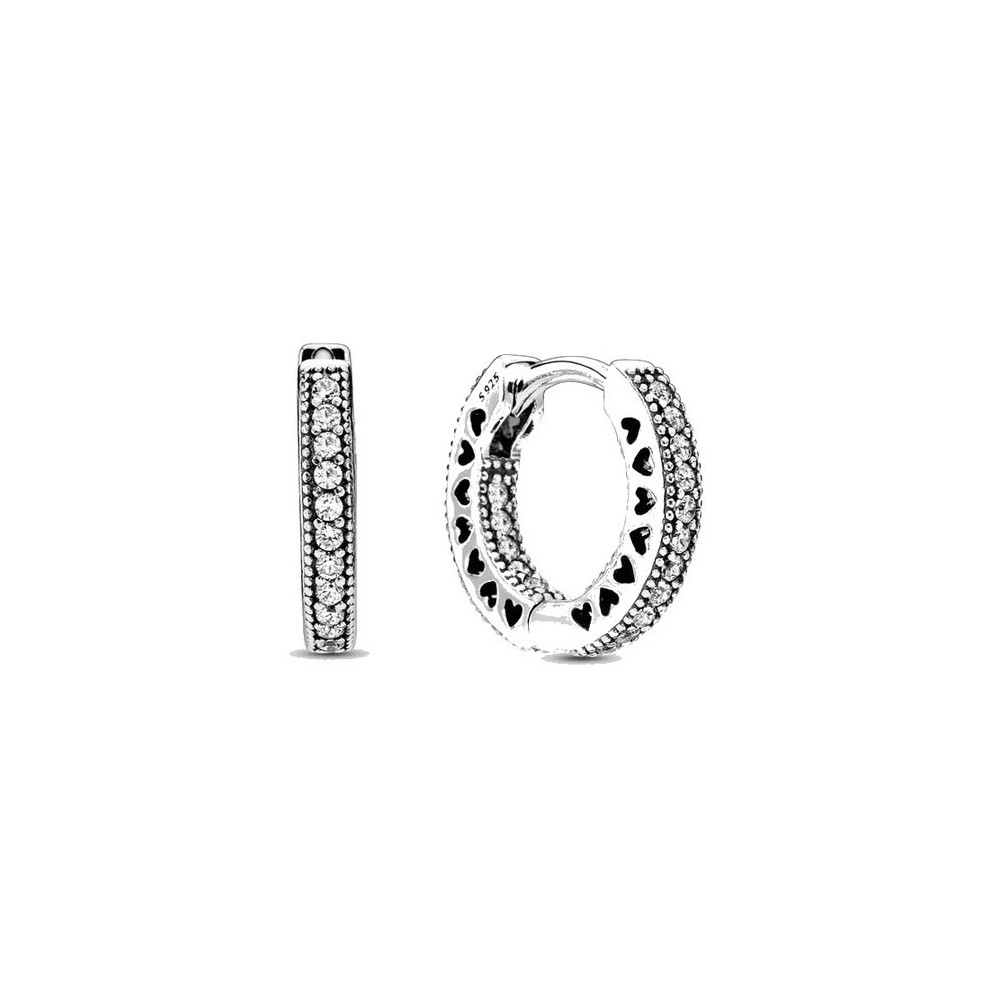 Orecchini Pandora Cuore a cerchio Pavè 296317cz [9209e632]