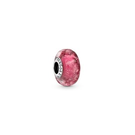 Charm Pandora Moments Vetro di Murano Rosa Con Onde 798872C00 [44778b16]
