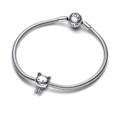 Charm Pandora Gattino con Fiocco 792255C01 [34aa42ae]