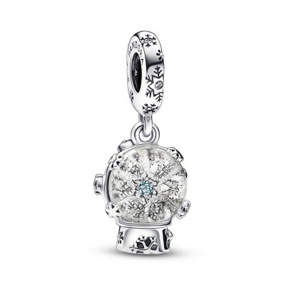 Charm Pandora globo di neve con fiocco di neve 792369C01 [b7421cad]
