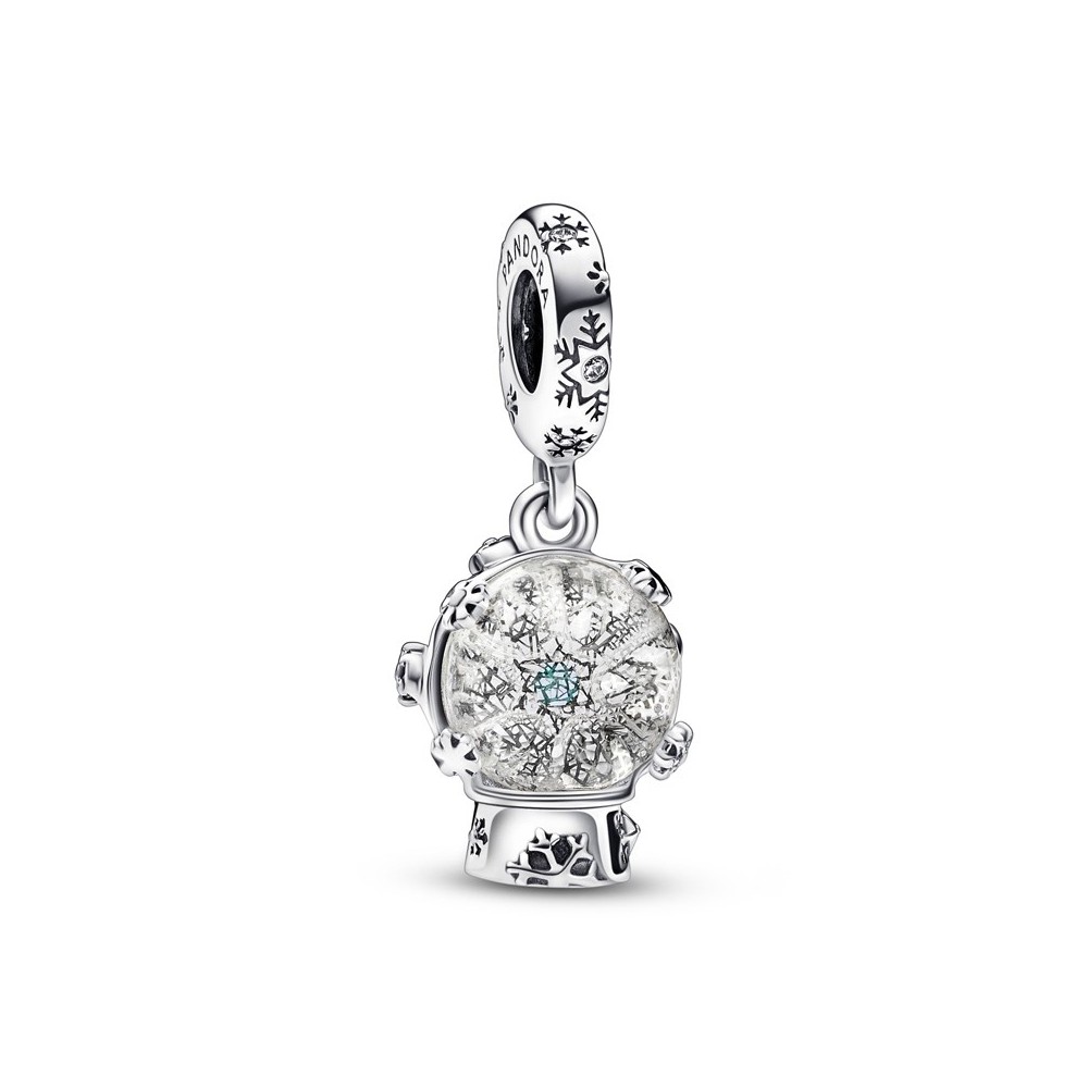 Charm Pandora globo di neve con fiocco di neve 792369C01 [b7421cad]
