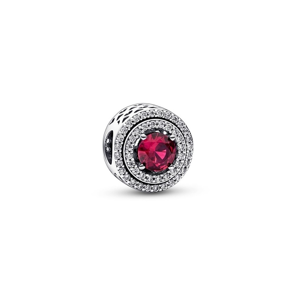 CharmPandora Timeless con Pavè e pietra rossa 792418C01 [088a01a2]
